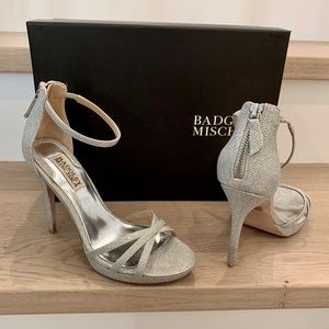Badgley Mischka Signify Glitter heels sandals